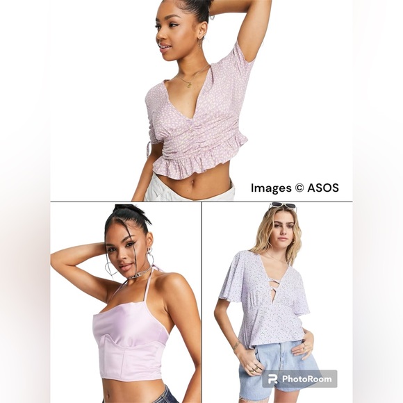 Bundle of 3️⃣‼️ Size 2 ASOS Tops Brand New - Picture 1 of 14